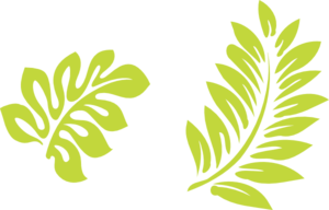 Tropical Leaves Clip Art 