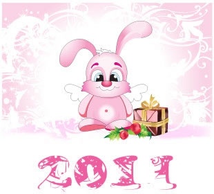 2011 cute angel bunny vector Free vector in Encapsulated 