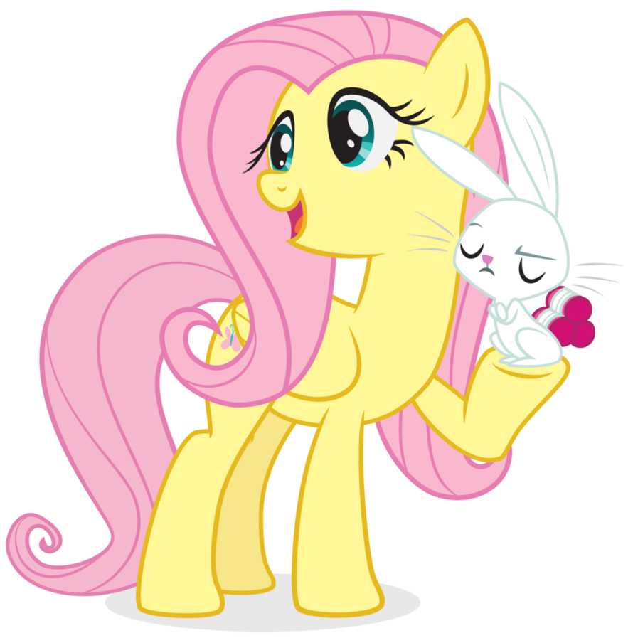 Fluttershy and Angel Bunny by juniberries on DeviantArt 