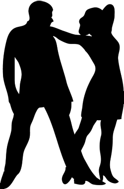 black silhouettes people dancing - Clip Art Library
