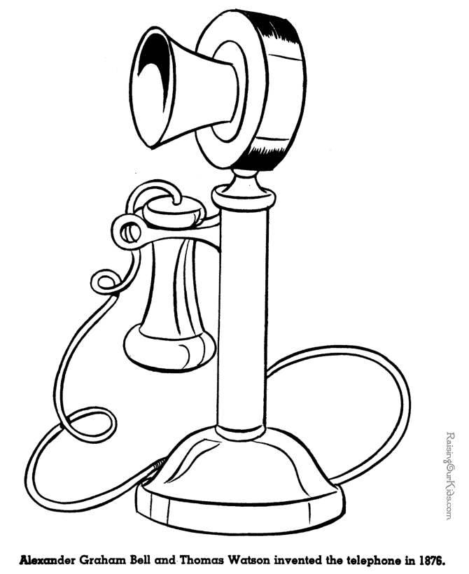 Color bell telephone clipart 