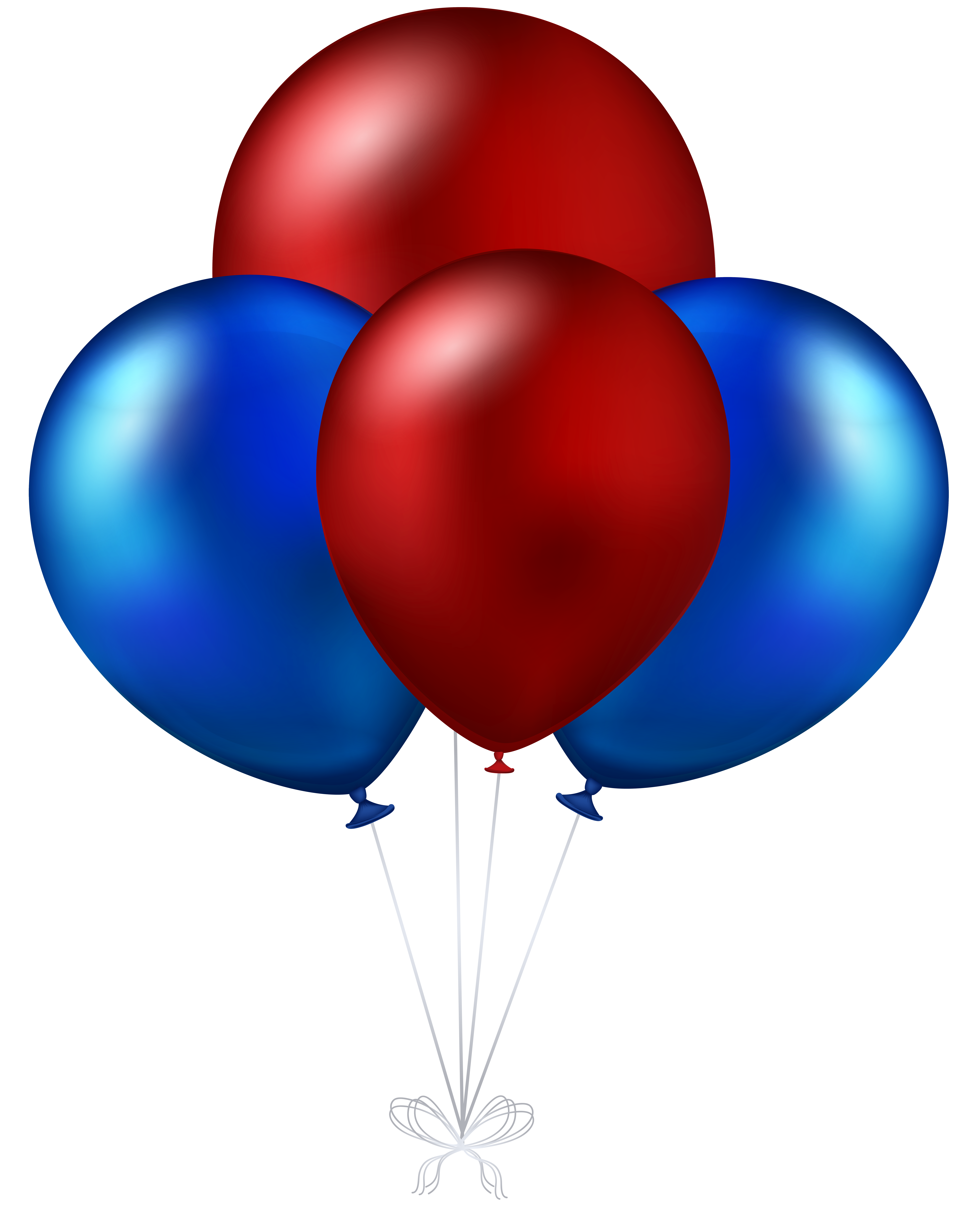 Red and Blue Balloons Transparent PNG Clip Art Image 