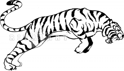 Tiger Clip Art Black And White 