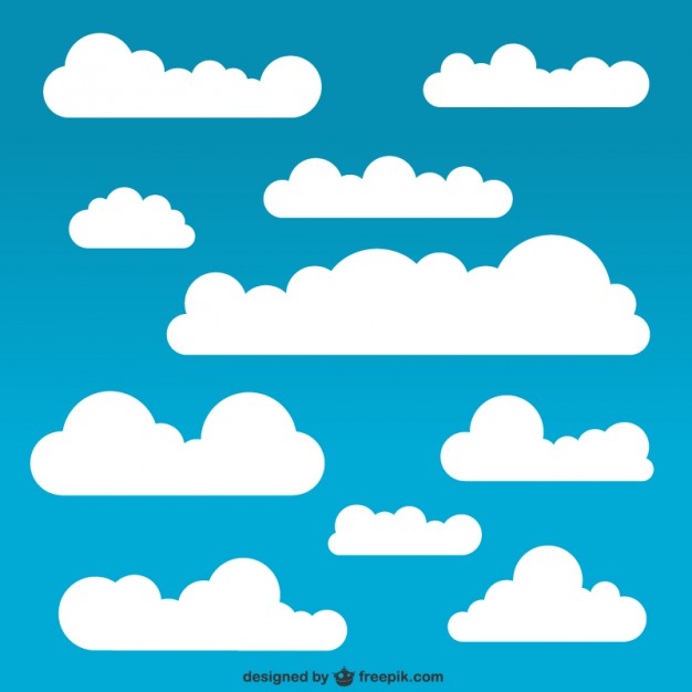 White cloud clipart no background flat bottom 