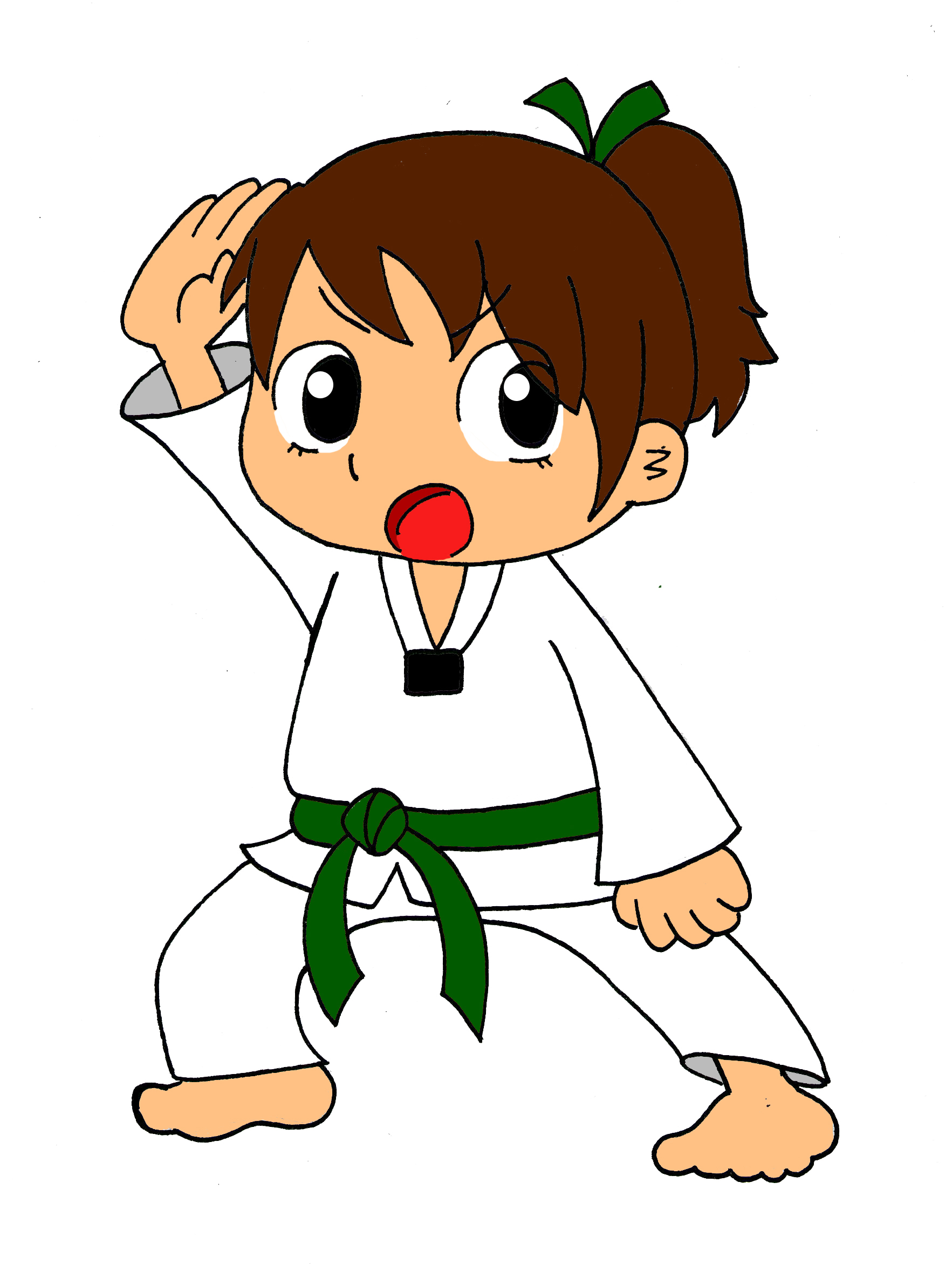 karate boy clipart