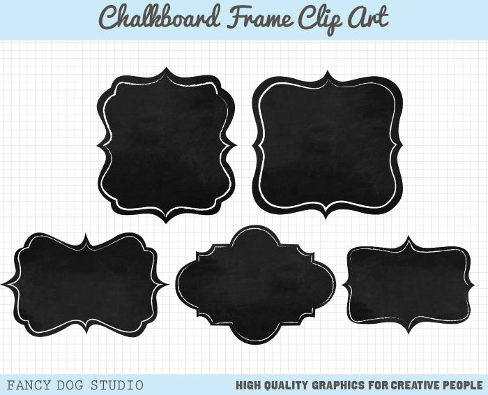 Chalkboard borders clip art 