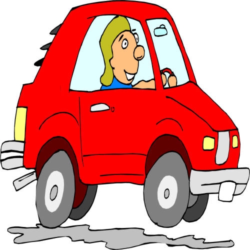 Person in a car clipart 