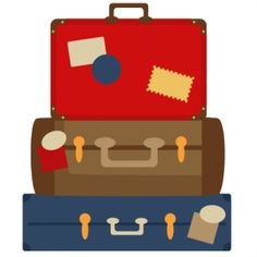 stacked suitcase clipart - Clip Art Library