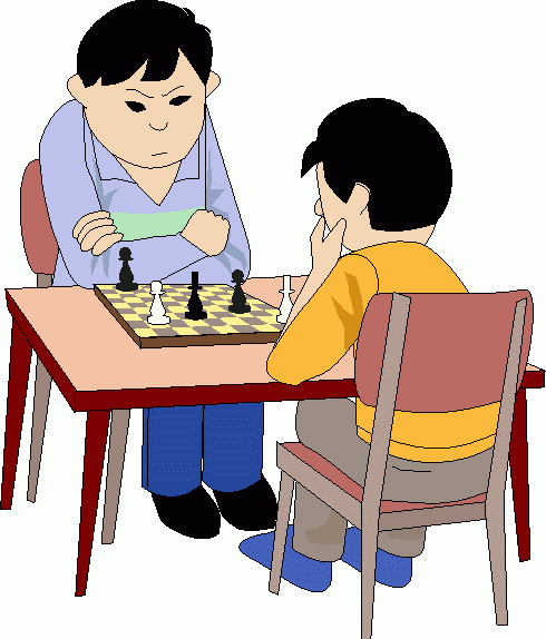 Папа играет в шахматы