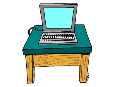 Computer station clipart 