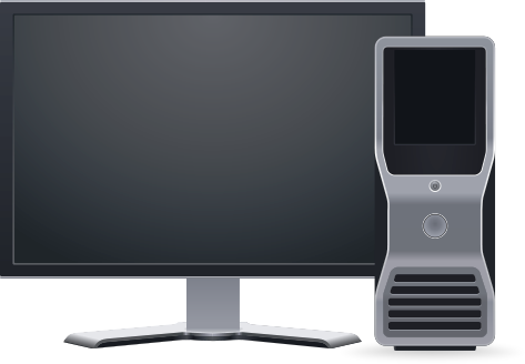 Computer station clipart 