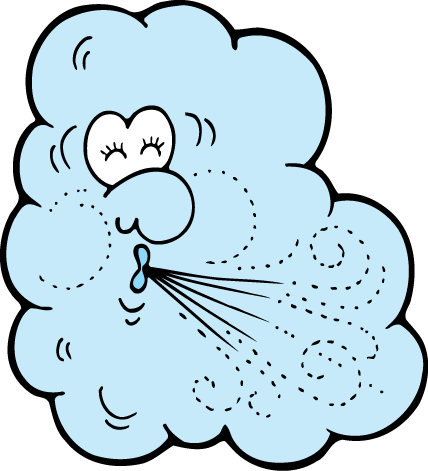 Windy clouds clipart 