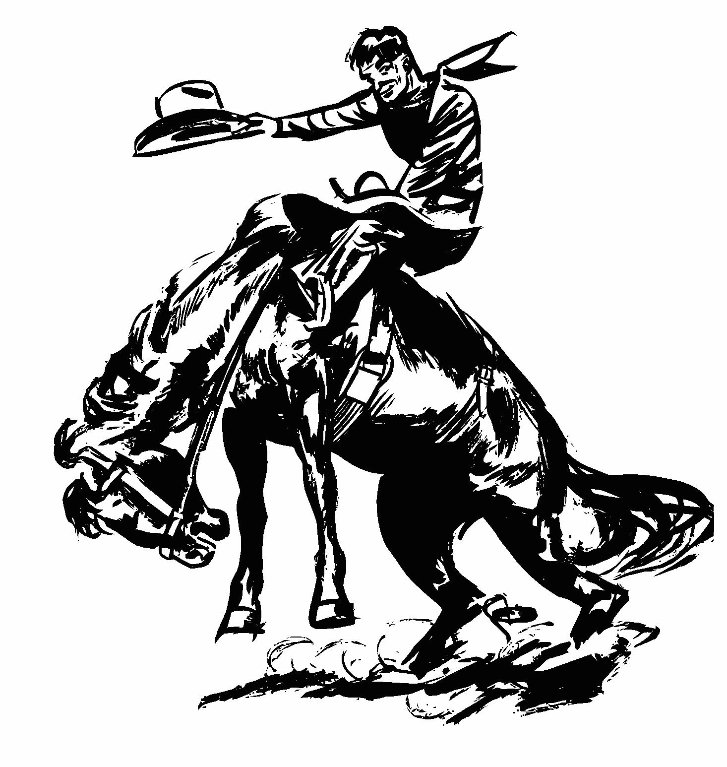 Rodeo horse clipart 