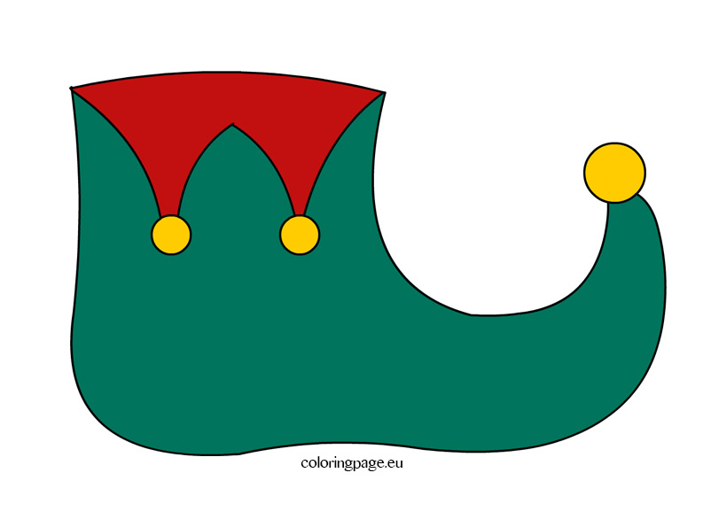 Printable Elf Shoe Template Clip Art Library