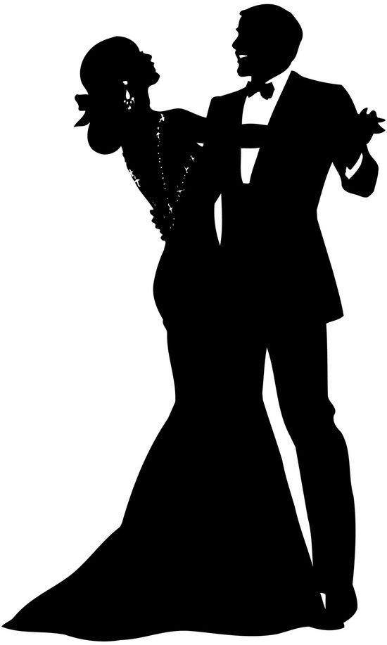 Dance couple clipart silhouette 