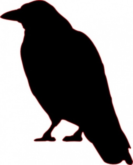 Scary Crow Silhouette Clipart 