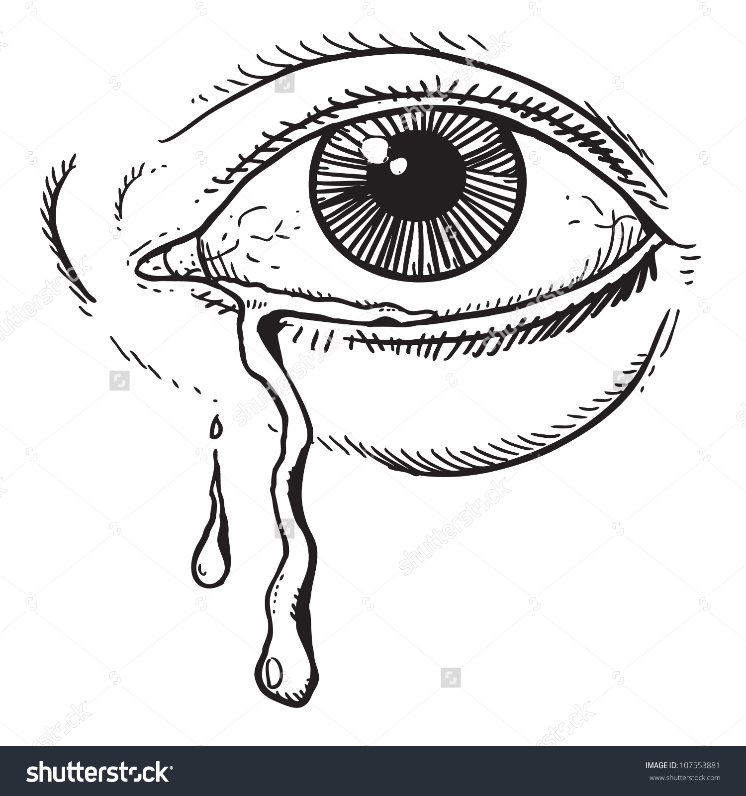 Clipart crying eyes 
