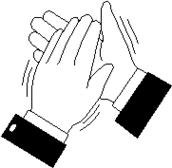 clap clipart black and white
