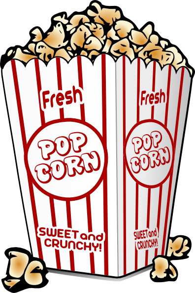 Free Clipart Of Movies And Popcorn 