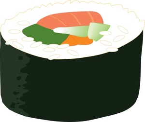 Sushi roll clipart 