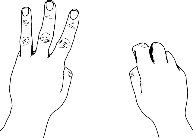 Number three finger clipart 