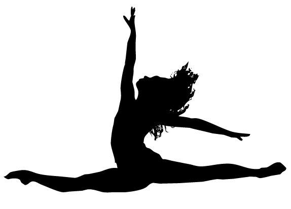 contemporary silhouette of dancer - Clip Art Library