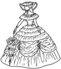 embroidered crinoline lady 