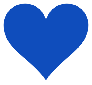 Blue love heart clipart 