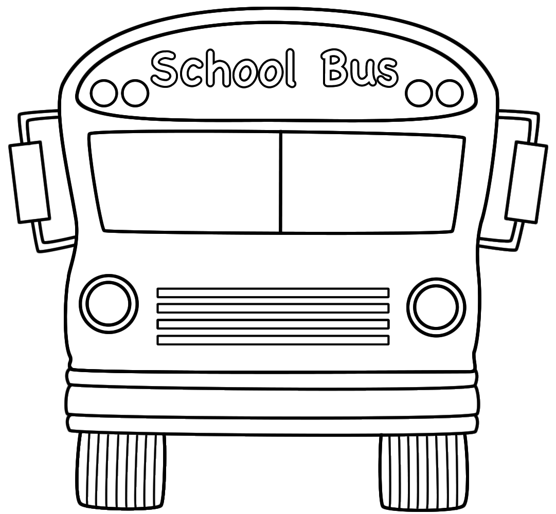 outline school bus clipart black and white - Clip Art Library