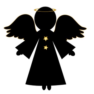 Clipart christmas angels silhouette 