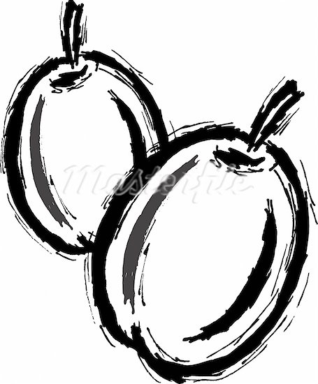 Plum Clipart Black And White 