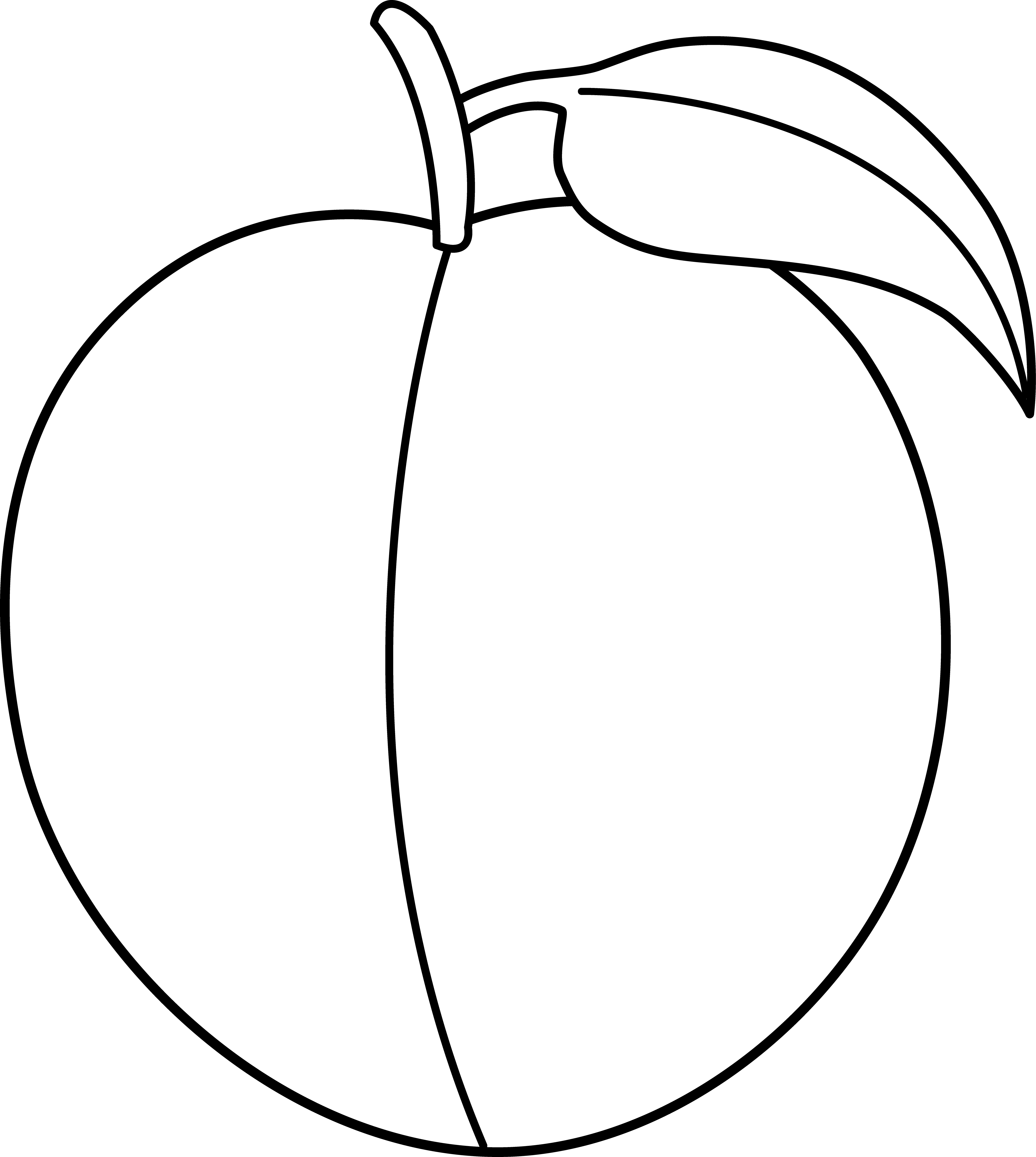 Black And White Fruit Clipart 