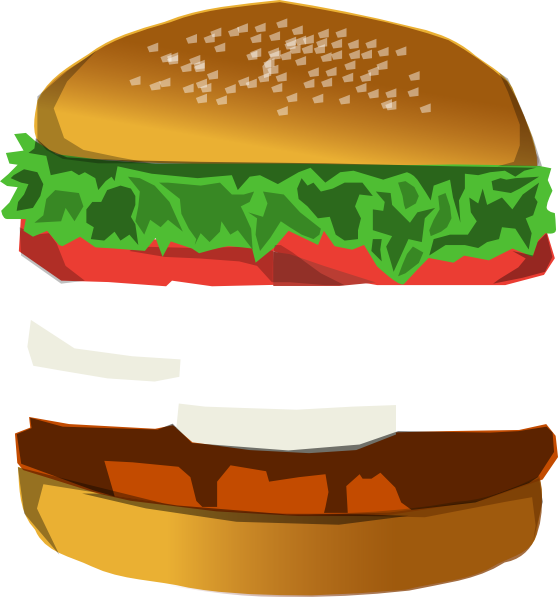 Burger With Space Clip Art at Clker 
