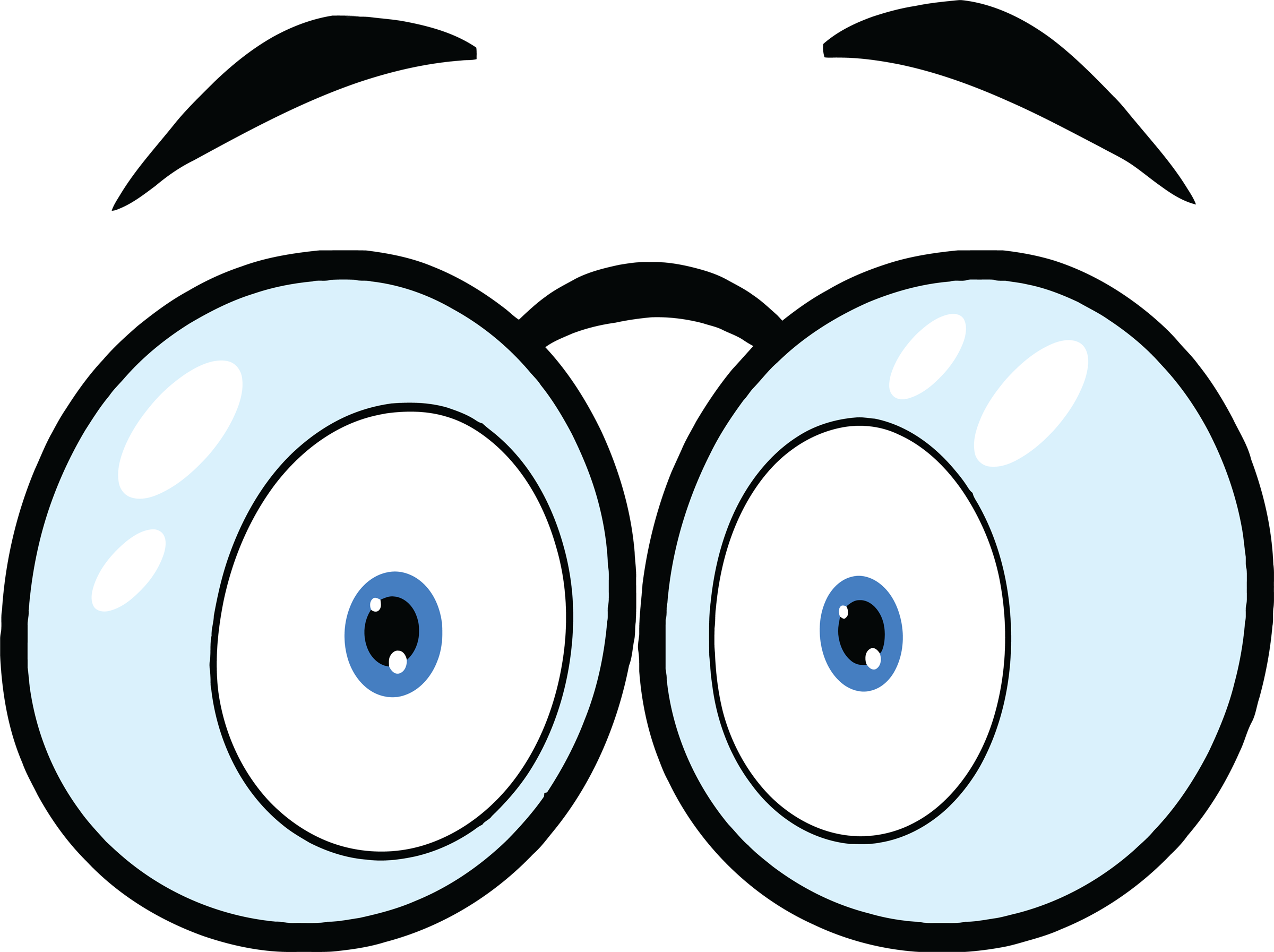Scared look eyes clipart 