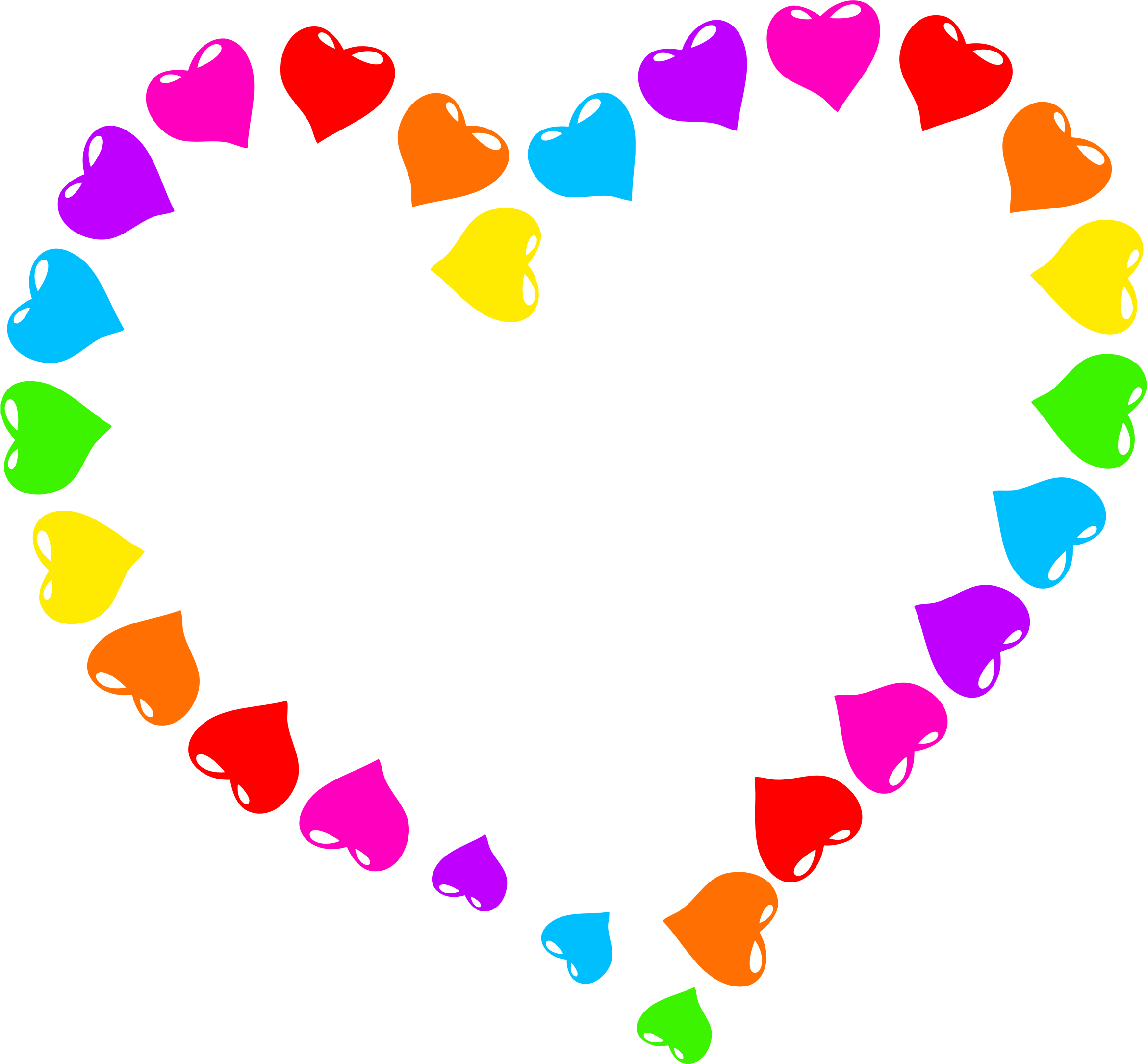 Clipart rainbow heart 