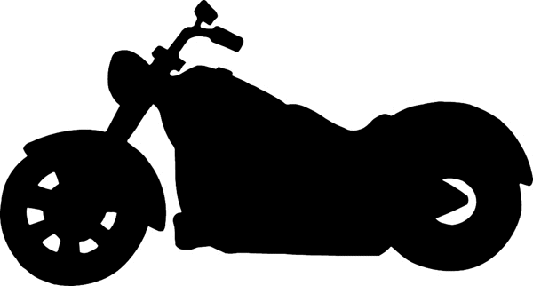 Motorcycle Stencil Clipart 
