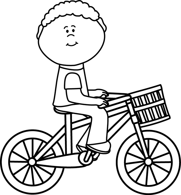 Free black and white clipart of school car riders 