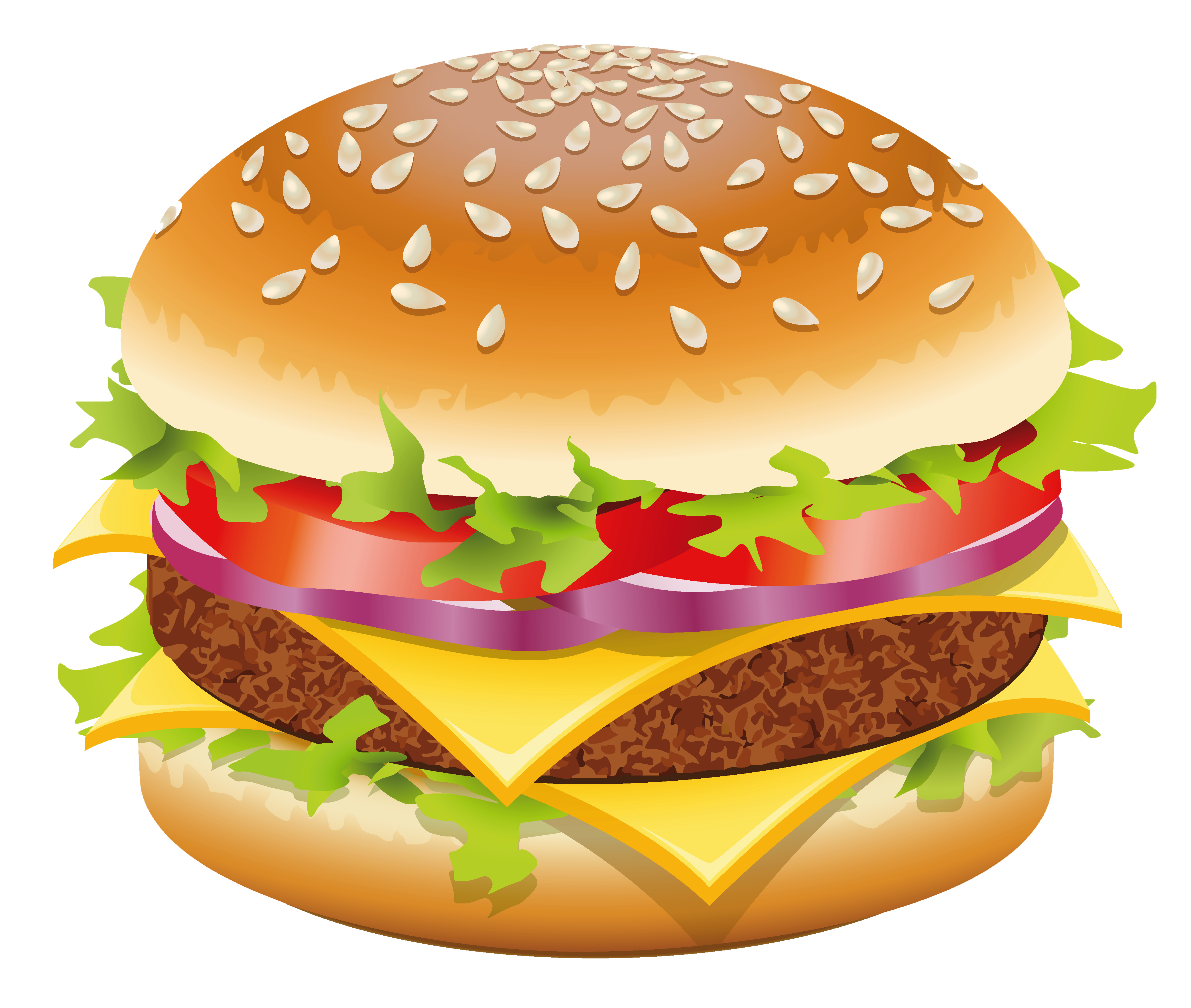 Hamburger PNG Vector Clipart Picture 