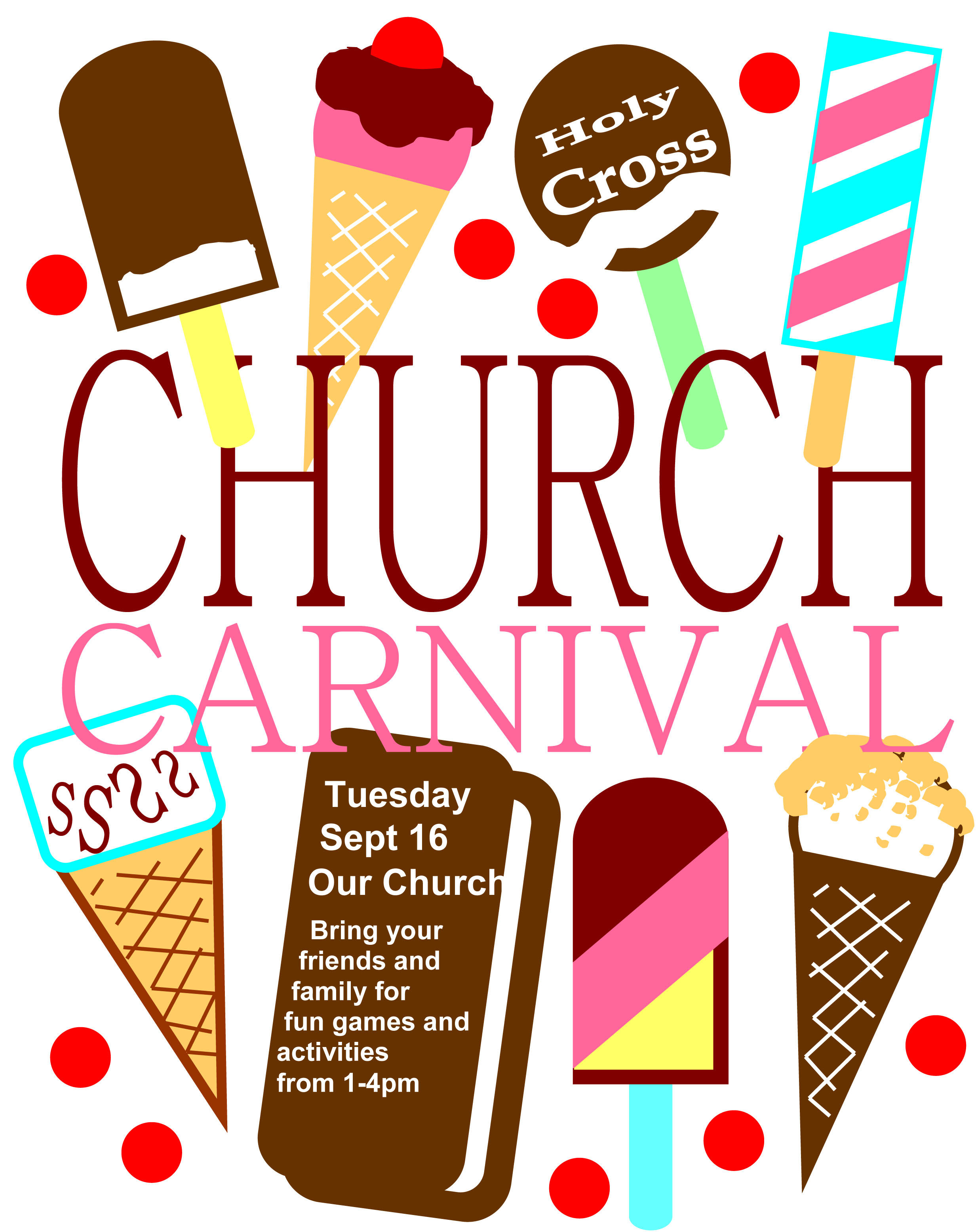 church ice cream social clipart