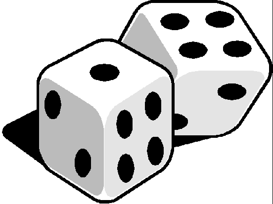 Game pieces clipart black and white 