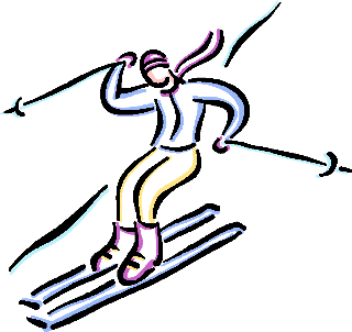 Cartoon Skiing - Clip Art Library