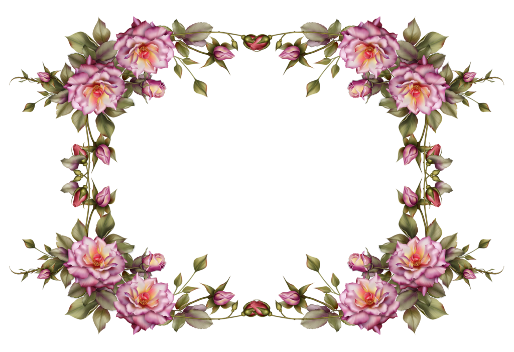 floral clipart frame