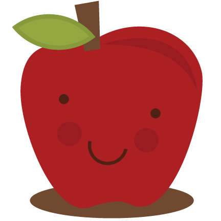 Cute red apple clipart 