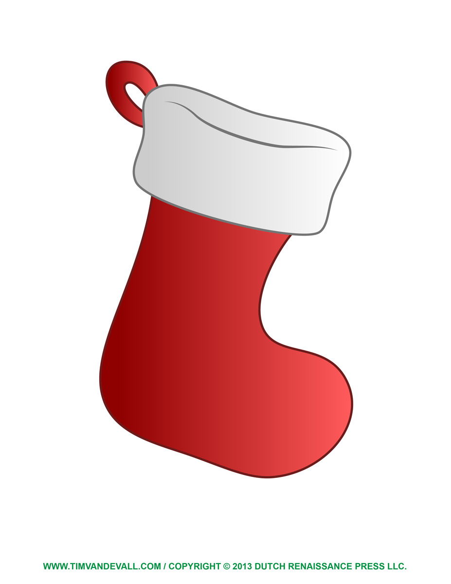 Free Christmas Stocking Template, Clip Art  Decorations 