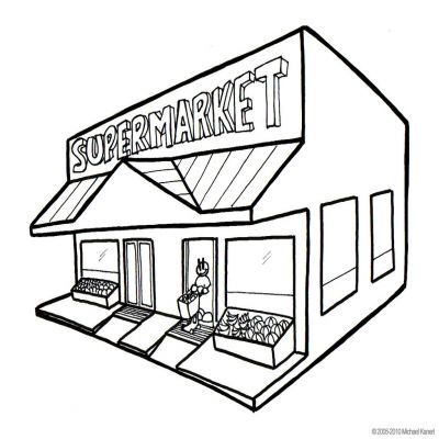 grocery clipart black and white 0511 1004 0516 