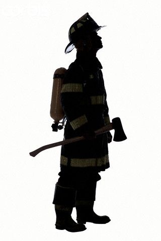Silhouette free clipart fireman officer 
