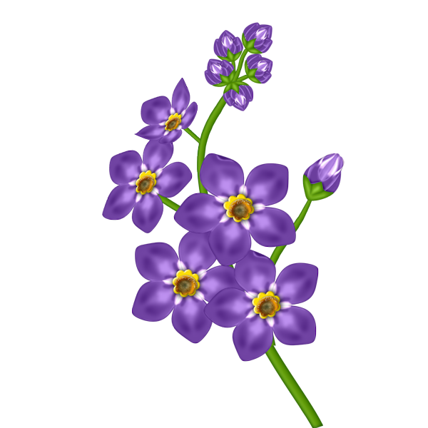 Purple Flower Clipart No Background 
