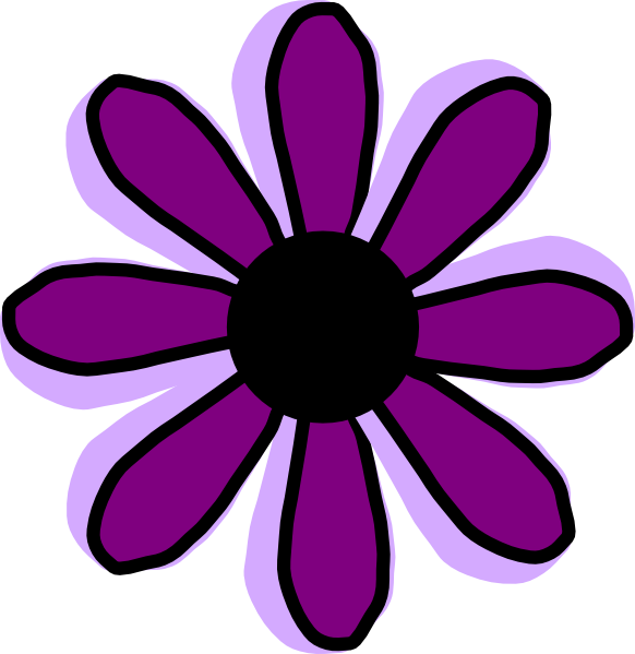 Purple flower clip art 
