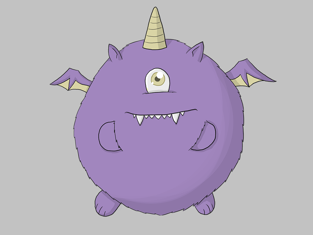 Clipart one eye one horned flying purple people eater 