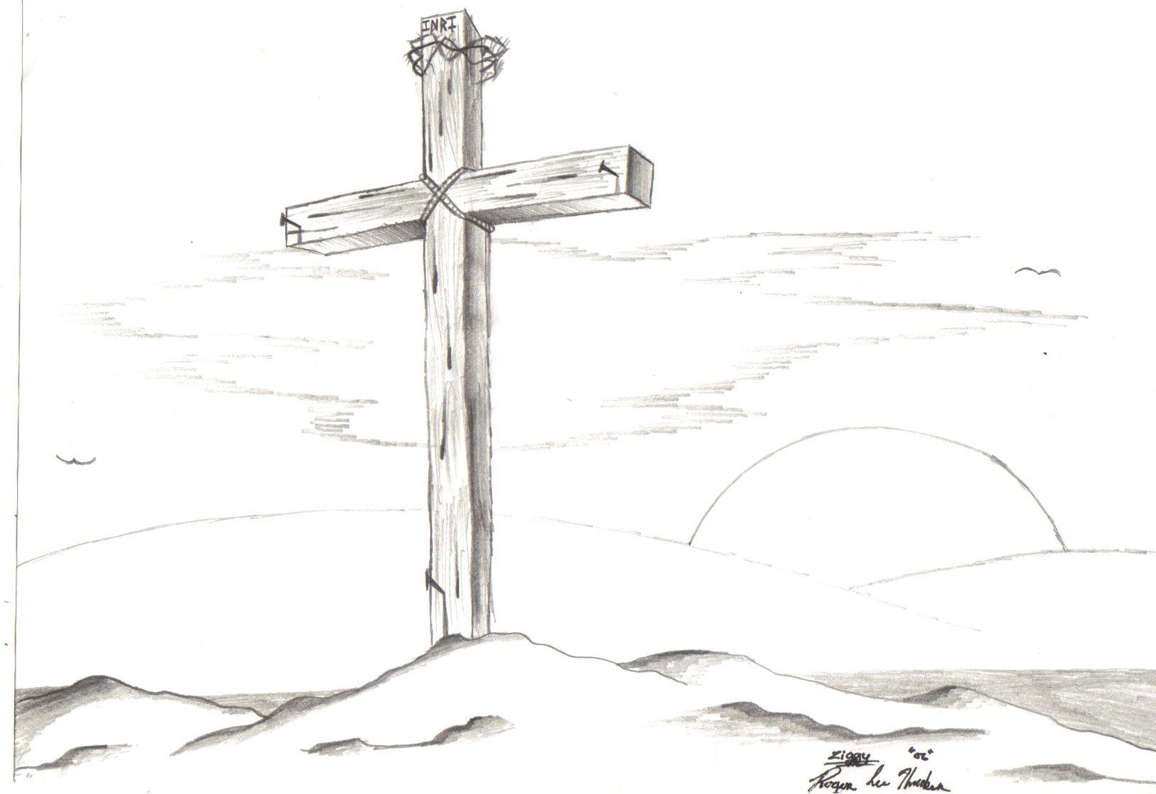 Old rugged cross clipart 